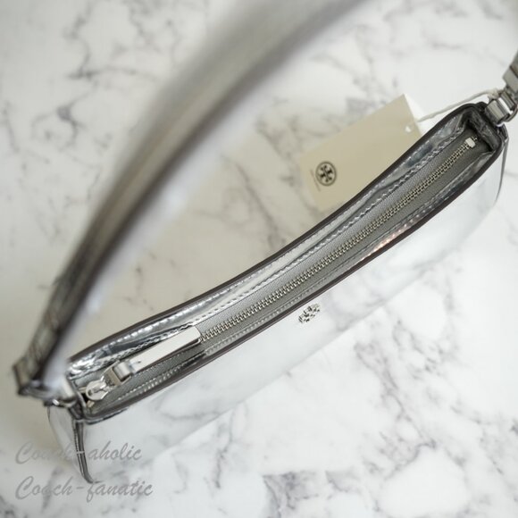 NWT Tory Burch Emerson Shoulder Bag in Silver - Picture 7 of 9